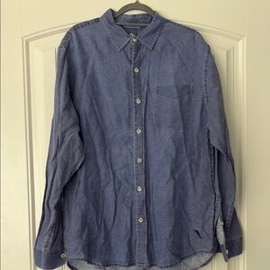 Tommy Bahama Blue Casual Button Down Shirt Relaxed Fit Men’s Sz L